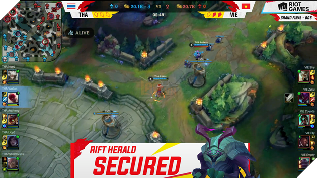 ĐT Tốc Chiến Việt Nam mang HCV về cho nước nhà sau chiến thắng trước Thái Lan ở trận chung kết 8