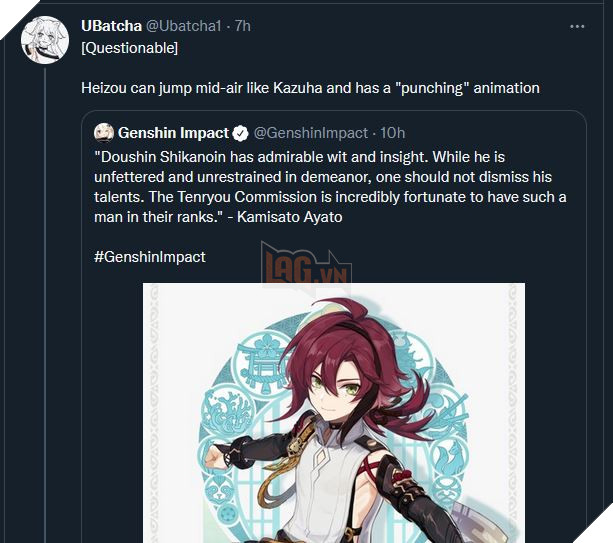 Leaker hé lộ lối chơi của Shikanoin Heizou Genshin Impact
