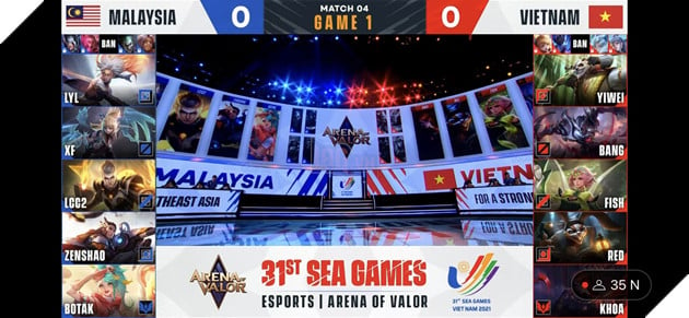 liên quân mobile, liên quân mobile seagames 31, vietnam vs malaysia seagames 31