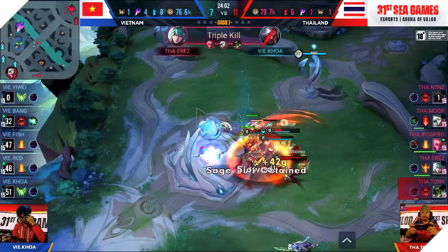 Thái Lan - Việt Nam Bán kết liên quân seagames 31 - 3