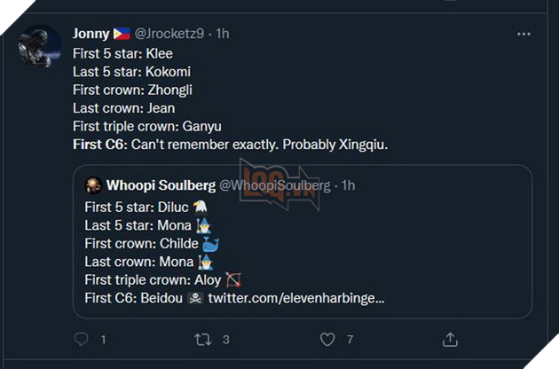 Cộng đồng Genshin Impact lại kéo phong trào khoe First C6 mới khá vui nhộn 2