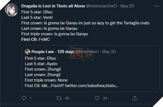 Cộng đồng Genshin Impact lại kéo phong trào khoe First C6 mới khá vui nhộn 6