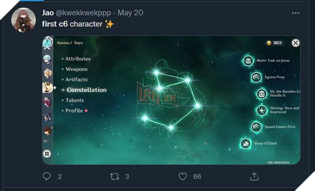 Cộng đồng Genshin Impact lại kéo phong trào khoe First C6 mới khá vui nhộn 3