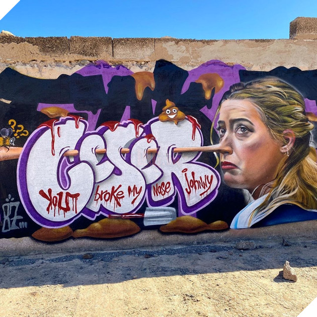 amber heard graffiti