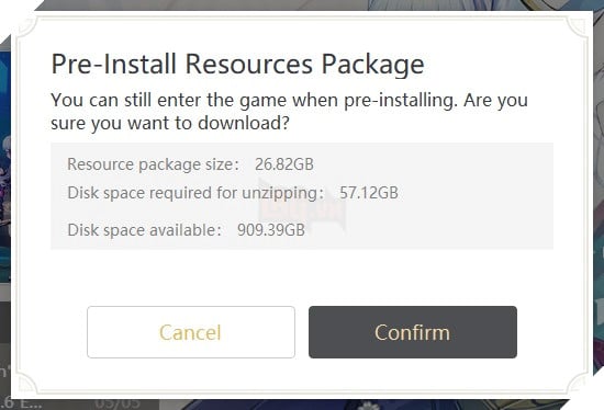 dung lượng bản cập nhật 2.7 genhsin impact siêu nặng