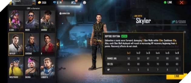 Free Fire OB34: Cân bằng kỹ năng nhân vật, Skyler tăng thời gian hồi kill, giảm sức mạnh