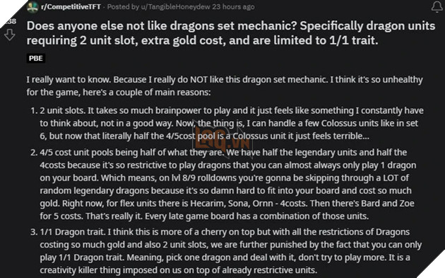 cơ chế long thần dtcl mùa 7 bị game thủ đánh giá tiêu cực