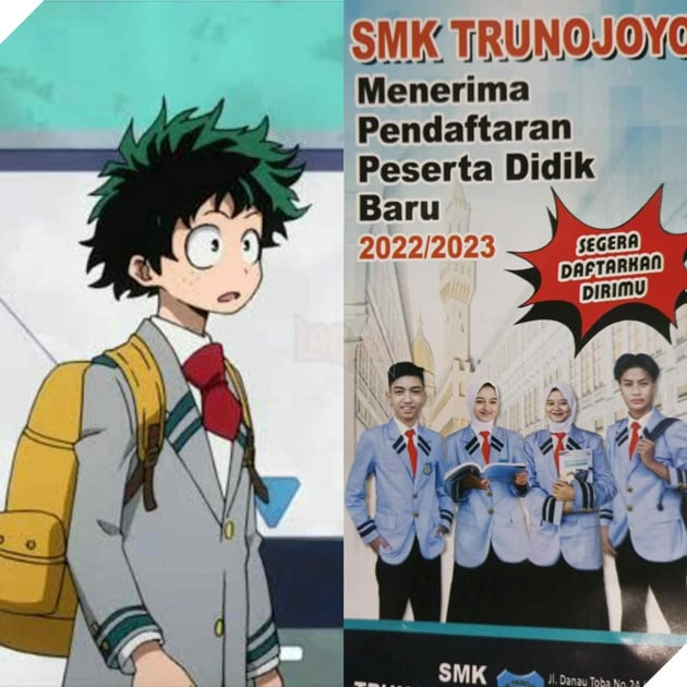 Phát hiện 1 trường học ở Indonesia copy đồng phục của My Hero Academia