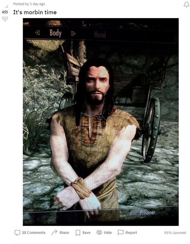 Chán công phá màn ảnh rộng, Morbius isekai sang thế giới game Skyrim 3