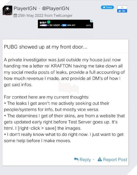 pubg thuê thám tử truy lùng leaker