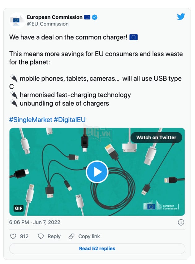 Ngày tàn của Lightning đã đến, EU dùng USB-C là chuẩn sạc cho thiết bị di động năm 2024