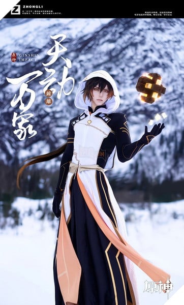 Genshin Impact: Cosplayer thực hiện bộ ảnh Daddy Zhongli tại Long Tích Tuyết Sơn đầy choáng ngợp 3