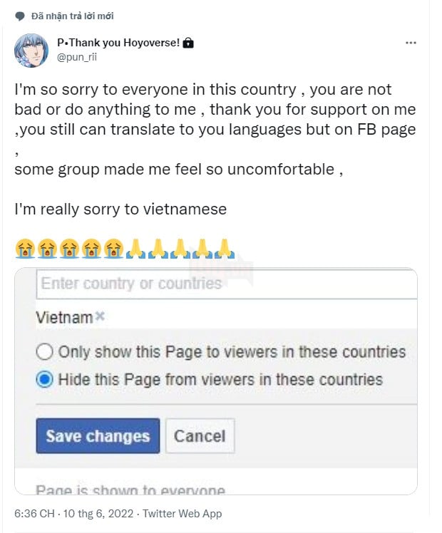 Một họa sĩ Genshin Impact đã chặn toàn bộ IP của người Việt Nam, lý do khiến cộng đồng tranh cãi nảy lửa 2