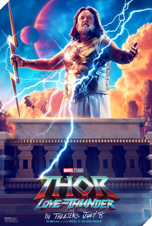 zeus thor love and thunder poster, zeus thor love and thunder