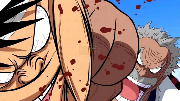 luffy và garp cùng chung chiến tuyến trong trận đấu cuối cùng