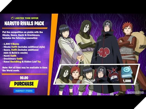 Leaker Fortnite hé lộ sẽ có thêm skin Naruto xuất hiện trong game 3