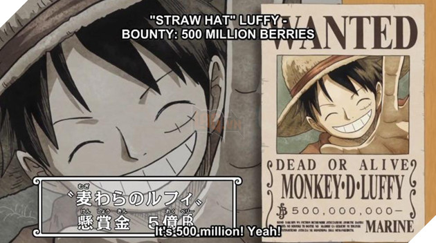 tiền truy nã của luffy