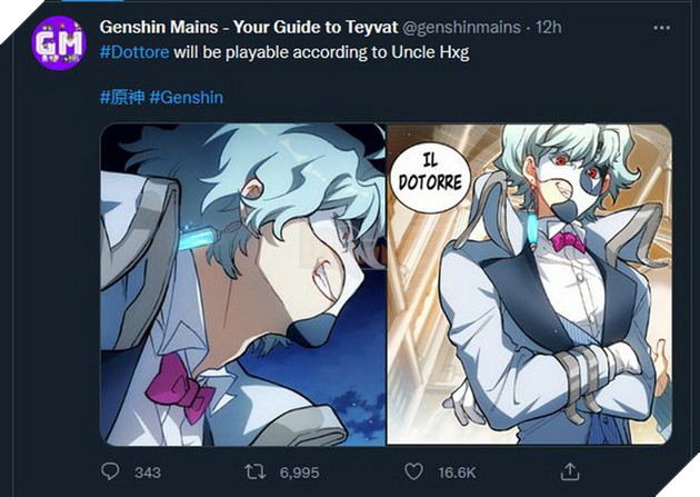 Genshin Impact: Leaker tung thông tin về Il Dottore - Quan chấp hành Fatui sẽ trở thành nhân vật có thể chơi được 3