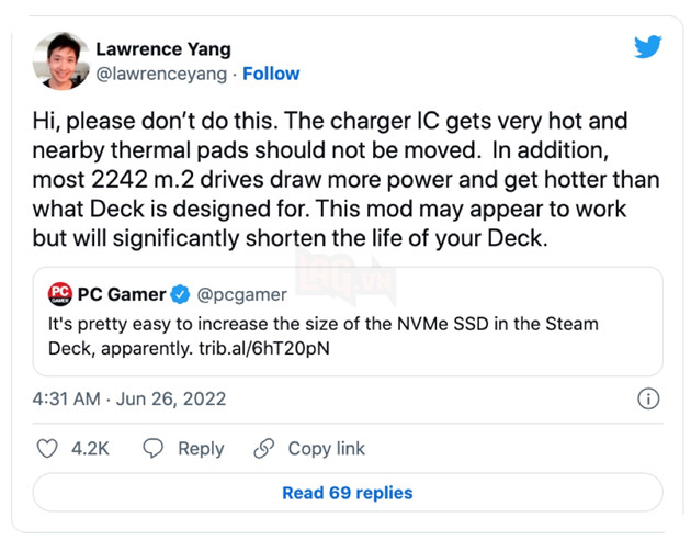 Valve cảnh báo việc thay thế linh kiện bên trong Steam Deck sẽ làm giảm tuổi thọ của thiết bị  3