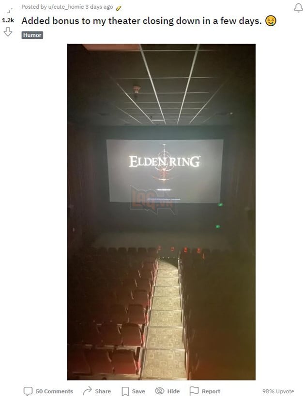 Phải đóng cửa rạp vài ngày, game thủ tận dụng để trải nghiệm Elden Ring màn hình khủng 2