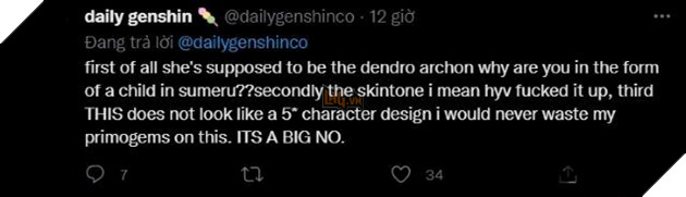 game thủ genshin impact chê bai tạo hình thảo thần