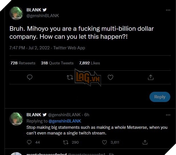 Cộng đồng Genshin Impact nổi giận trước buổi livestream 2.8 hoàn toàn thất bại từ Hoyoverse 4