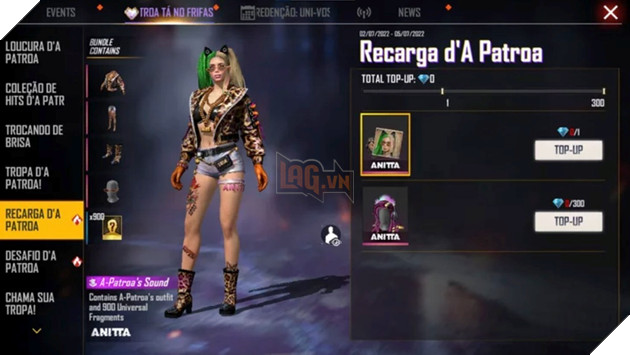 Free Fire: Everything you need to know about Anitta, the new character in the OB35 update