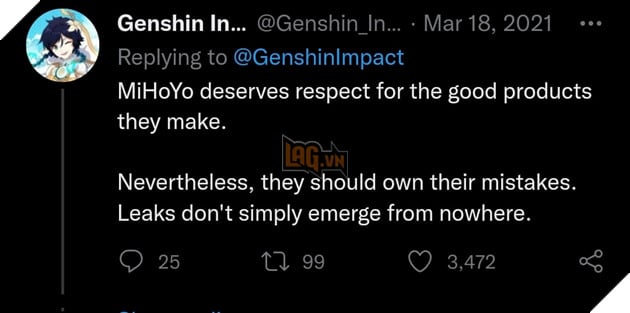 Genshin Impact: Not Leaker, là một hacker đã phát hành bản cập nhật 3.0 trong 5 năm qua