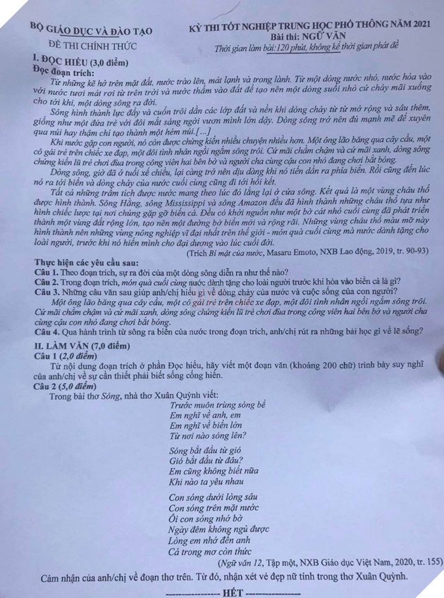 Đáp án Văn, Đáp án môn Văn, Lời giải văn, Đáp án môn Văn 2022, Đáp án Văn THPT, đáp án môn văn tốt nghiệp THPT 2022, đáp án môn văn Tốt nghiệp THPT, lời giản môn văn 2022