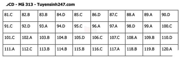 Đáp án Đề Thi tốt nghiệp môn Sử Địa GDCD năm 2022 THPT Quốc gia chi tiết tất cả mã đề 42