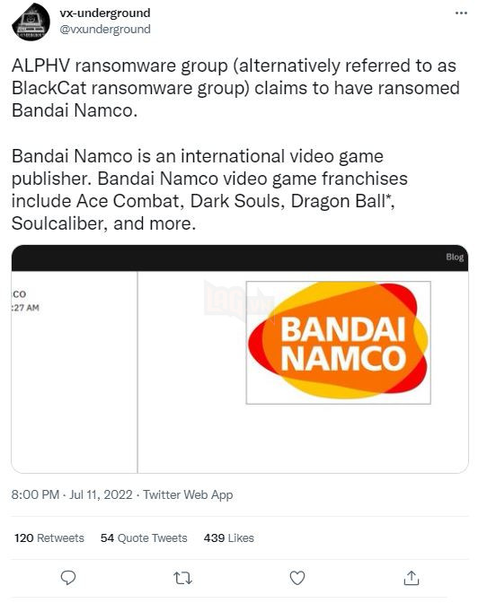 Bandai Namco trở thành nạn nhân tiếp theo bị tấn công mạng và rò rỉ thông tin 2