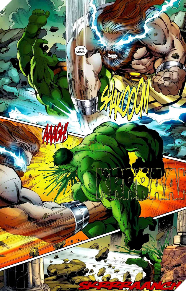 Zeus từng bàn hánh cho hulk trong bản truyện tranh marvel