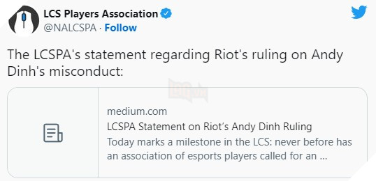 CEO của TSM chính thức bị Riot xử phạt 2