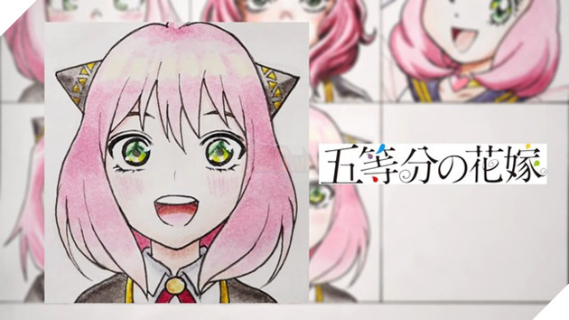 các nhân vật Spy X Family được vẽ theo phong cách của các bộ Anime khác