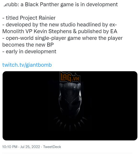 Một tựa game Black Panther thế giới mở đang được phát triển