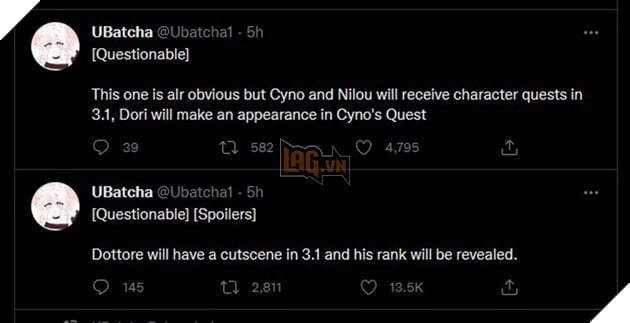 Genshin Impact: Leaker tiết lộ thêm về sự kiện 3.1 và các nhân vật sẽ xuất hiện trong bản tiếp theo 4