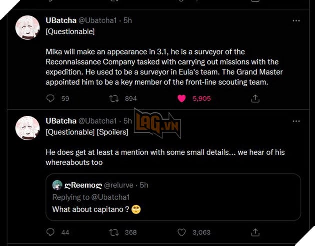 Genshin Impact: Leaker tiết lộ thêm về sự kiện 3.1 và các nhân vật sẽ xuất hiện trong bản tiếp theo 6