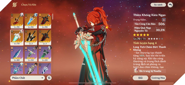 Genshin Impact: "Kiếm Chó" và loạt vũ khí tốt nhất dành cho Diluc tại phiên bản 2.8