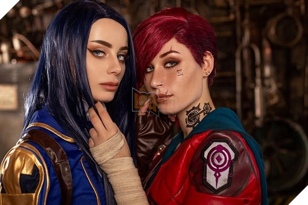 Admire Vi and Caitlyn's cosplay in Arcane with top notch charisma