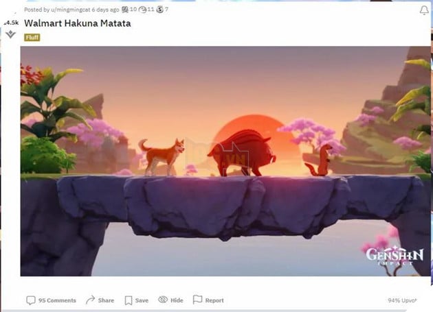 Khi phân đoạn tuổi thơ trong Lion King được tái hiện với Genshin Impact 2