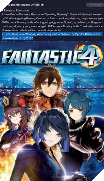 Genshin Impact: Top đội hình được Buff mạnh sau khi hệ Thủy và Lôi được buff sau bản 3.0 2