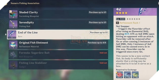 Genshin Impact: Hướng dẫn cách lấy Cung Sông Cạn và vị trí câu cá cần thiết tại Sumeru 4