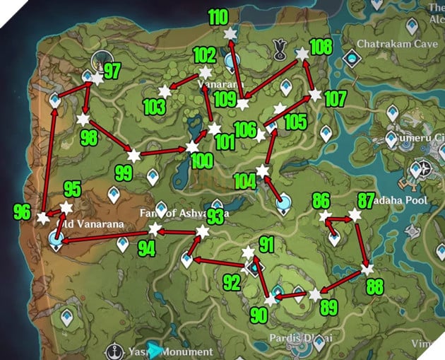 Genshin Impact 3.1 - Vị trí toàn bộ các Thảo Thần Đồng trong Sumeru  4