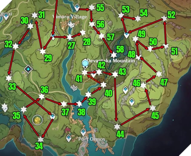 Genshin Impact 3.1 - Vị trí toàn bộ các Thảo Thần Đồng trong Sumeru  2