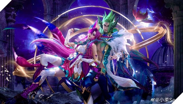 cosplay xayah rakan vệ binh tinh tú