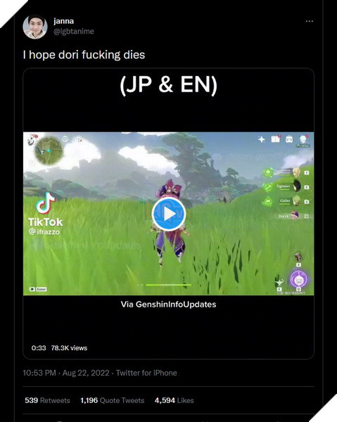 Genshin Impact: Cộng đồng Twitter lại tấn công diễn viên lồng tiếng của Dori vì không phải người da trắng 4