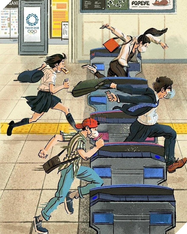 nhịp sống nhật, tranh vẽ nhật