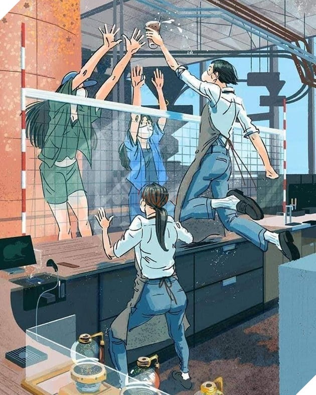 nhịp sống nhật, tranh vẽ nhật