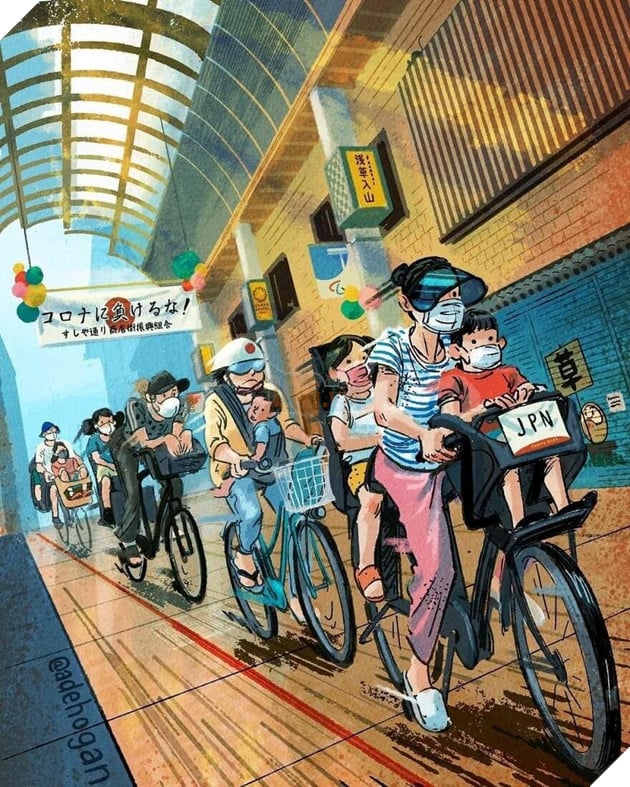 nhịp sống nhật, tranh vẽ nhật