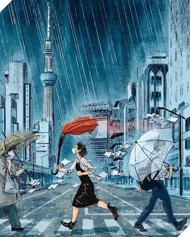 nhịp sống nhật, tranh vẽ nhật